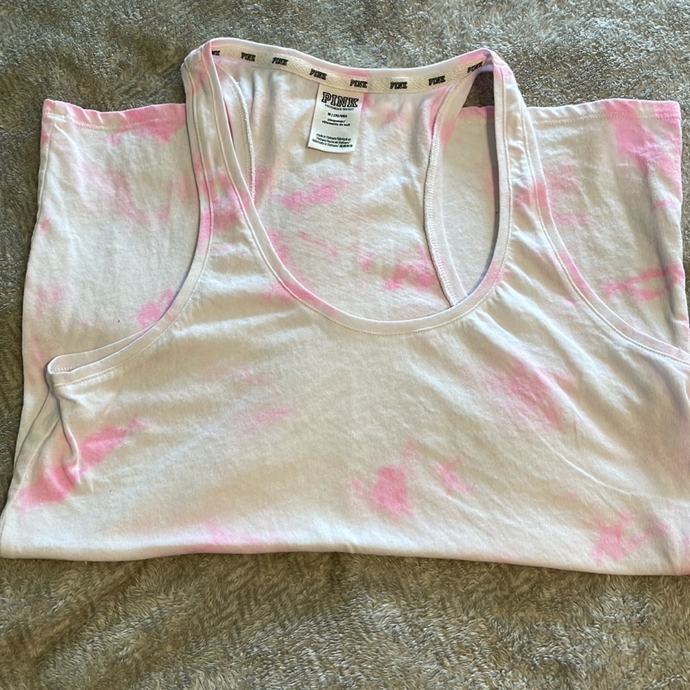 VS Pink Size Medium Racerback Tank Top